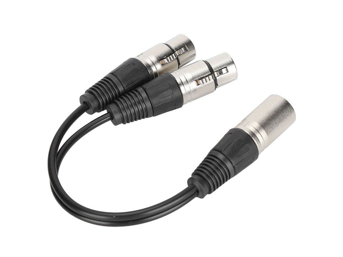 Cabo XLR macho para fêmea, duplo, 1 m, para microfone, áudio balanceado, branco AQUAFORGE