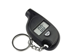 Medidor Digital Pneus Compacto Chaveiro Veículo Preto