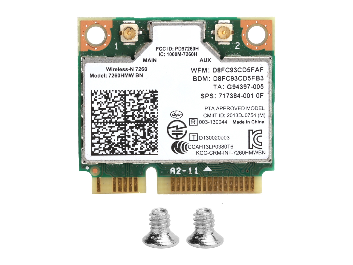 Placa De Rede Sem Fio E Módulo Mini Pci‑e Com Wifi E Bluetooth 4.0.