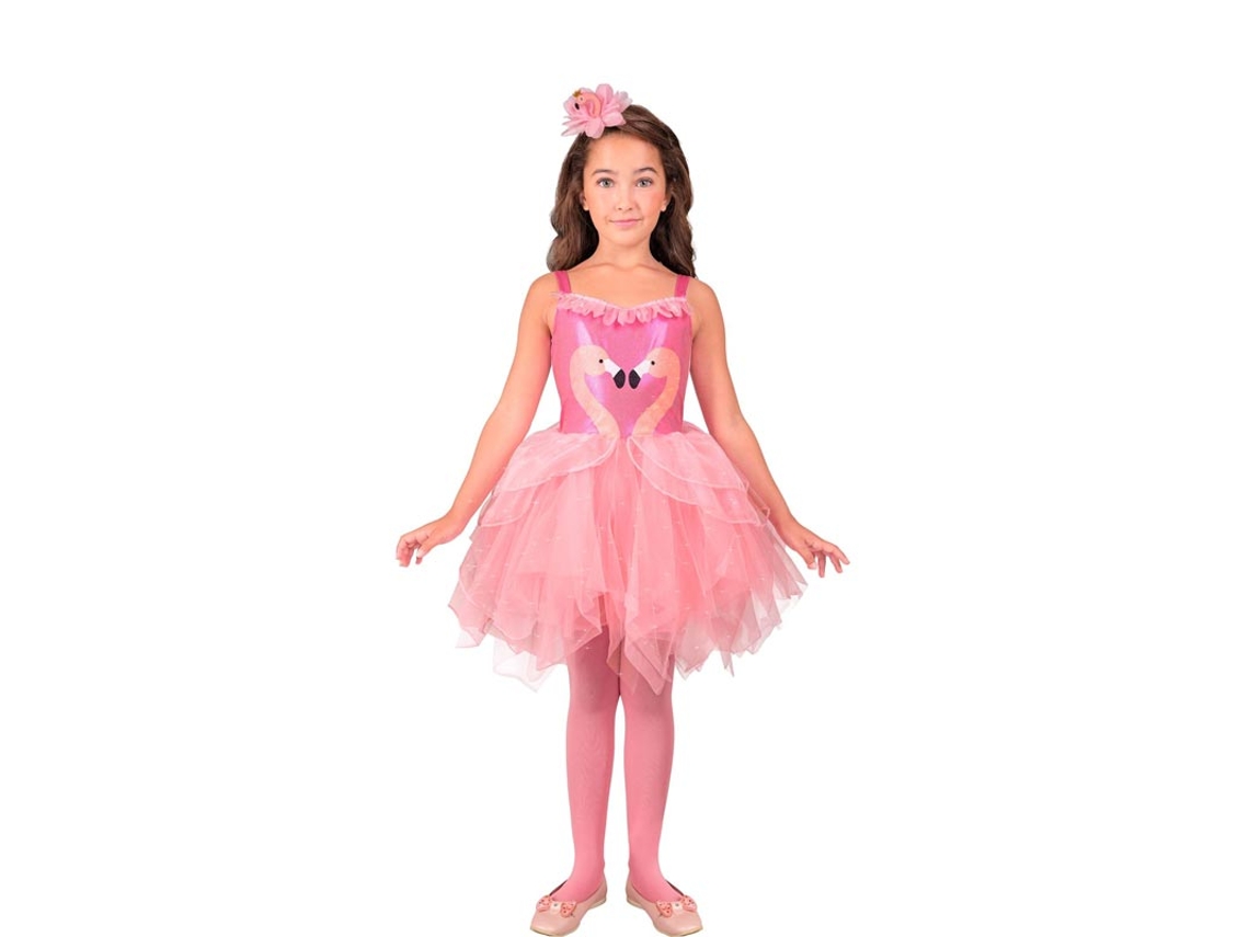 Fato de flamingo rosa para menina