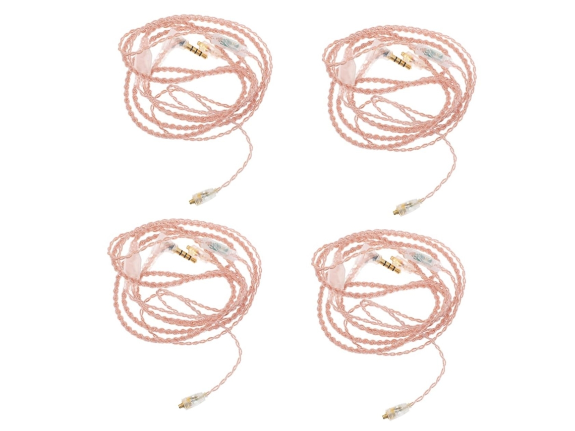 Conjunto de 4 Cabos de Extensão Universais para Fones de Ouvido Wiremmcx 3 e 5. Uso Único. SFUSHOS