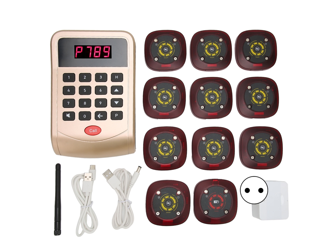 Sistema De Pager Para Restaurante 3 Modos Sistema De Paging Sem Fio Com 10 Pagers Plugue Eu