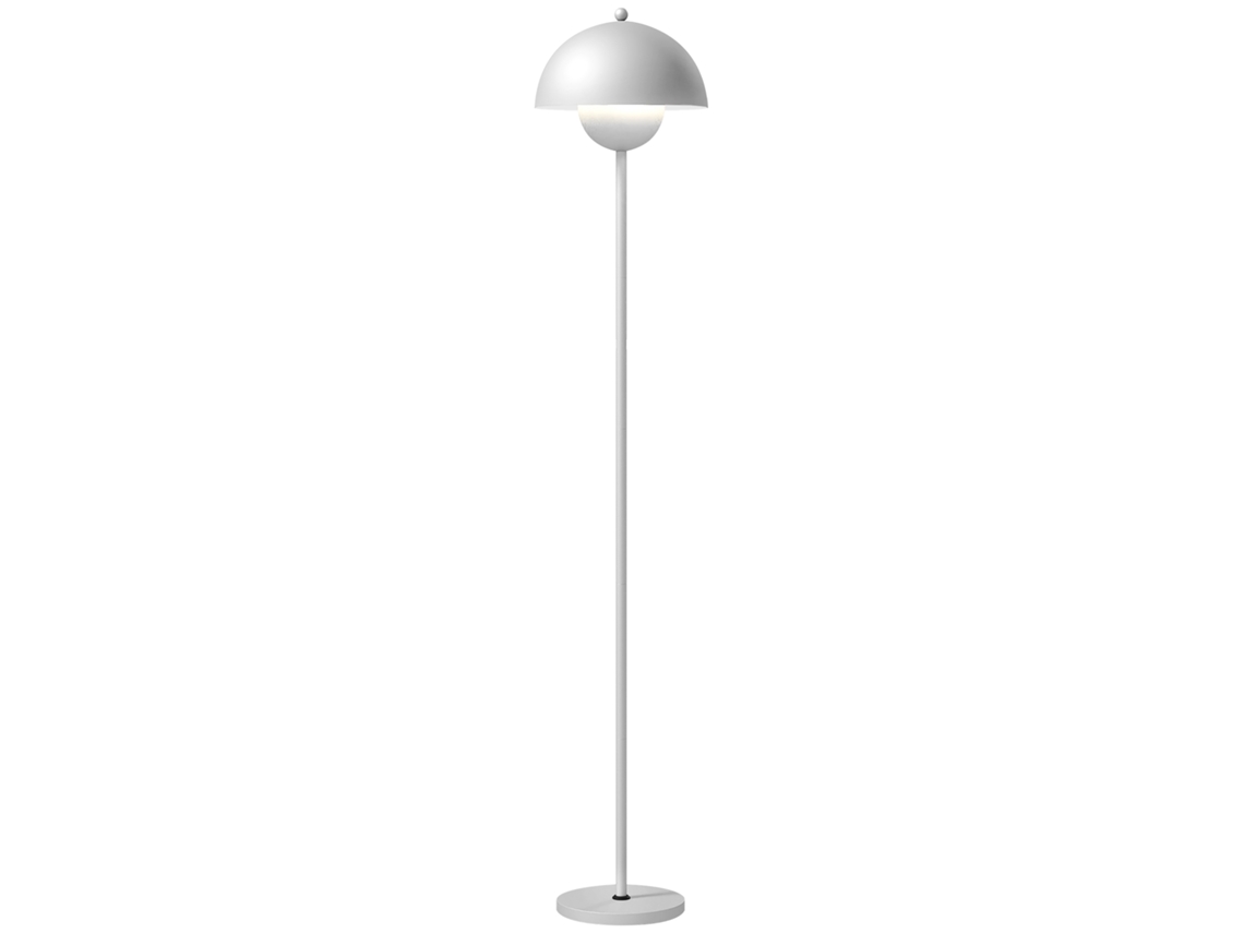 Luminária de Pé Moderna para Sala com Cúpula em Tigela,interruptor de Pé,soquete E27,sem Lâmpada,ø30x155cm,prata BTFORUS
