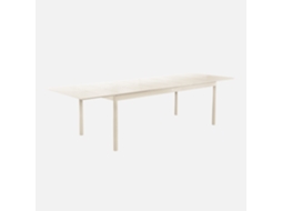 Mesa De Jardim Extensível De Alumínio, 8 Lugares, Beige Sweeek