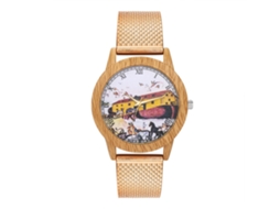 Reloj De Cuarzo Unisex Con Correa De Silicona, Dial Redondo, Moda, Oro Rosa