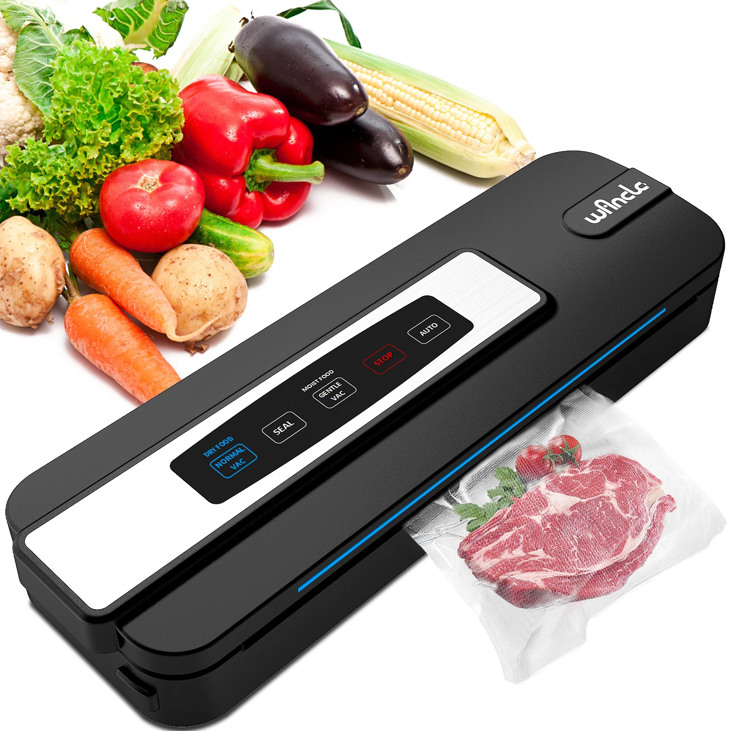 (220v) Seladora A Vácuo Totalmente Automática Para Alimentos Com Modo De Conservação, Seladora De Sacos Plásticos