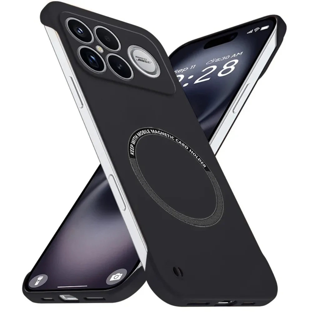 (preto, Poco F7) Capa Magnética Ultrafina Sem Bordas Para Celulares Xiaomi, Resistente A Quedas E Com Carregamento Sem Fio.