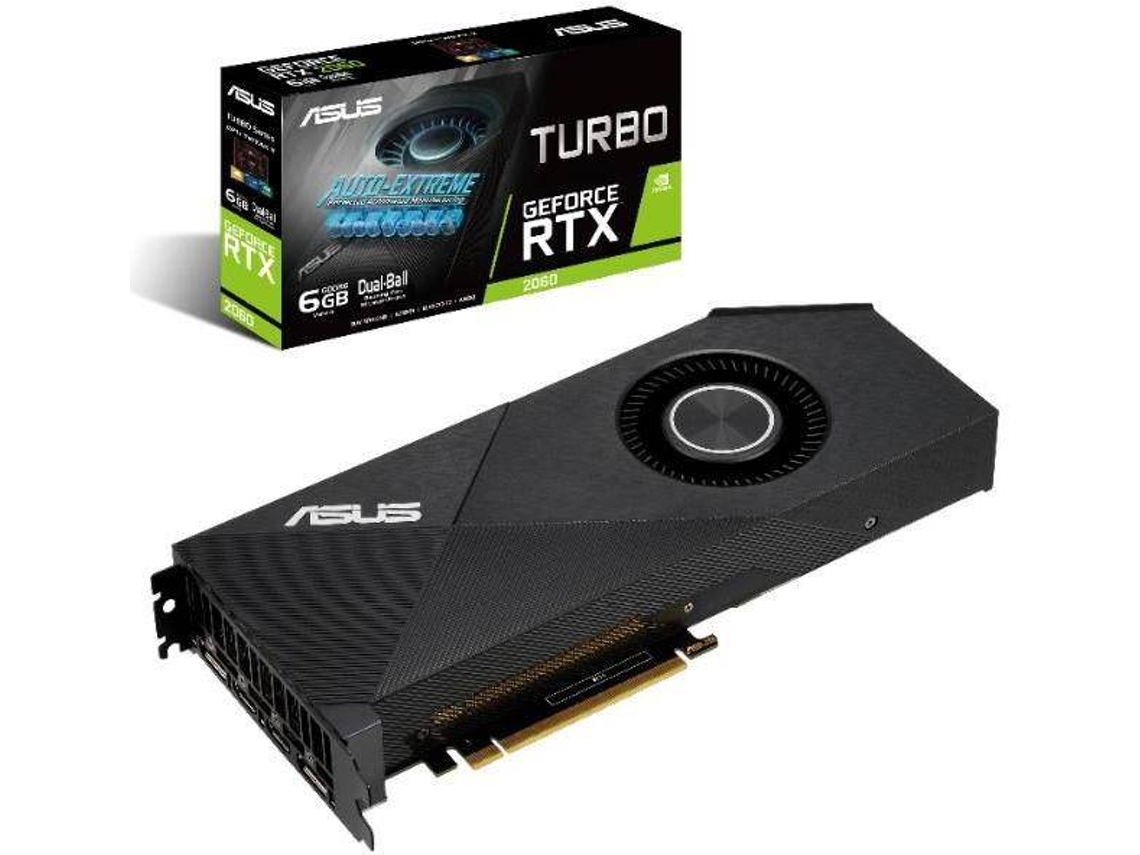 Placa Gráfica ASUS RTX 2060 Turbo (NVIDIA - 6 GB DDR6)