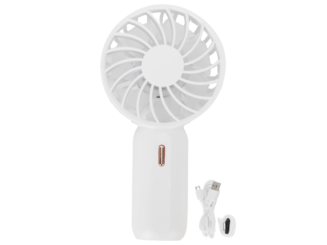Ventilador Portátil Usb Recarregável Vento Forte Branco