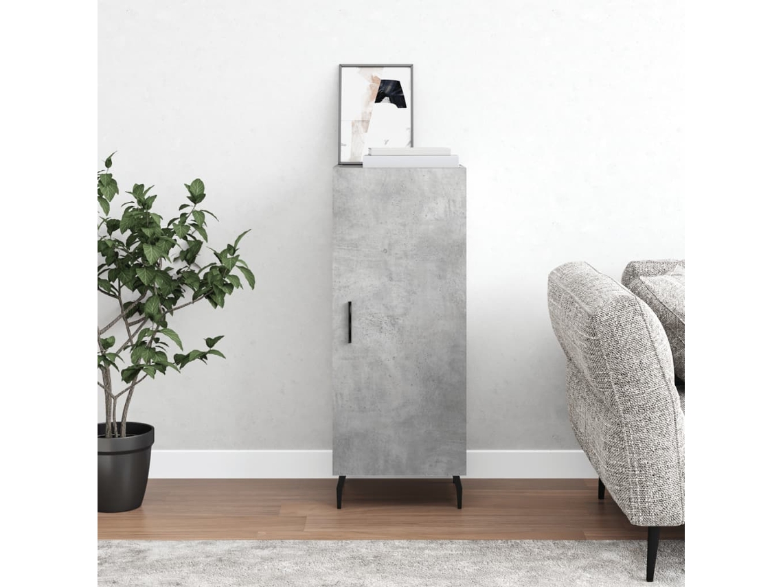 Aparador 34,5x34x90 cm Madera Procesada Cemento Gris