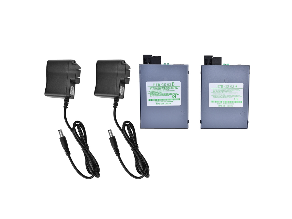 2 Unidades De Conversor Ethernet Monomodo, Núcleo Único, Rj45, Gigabit, Plugue Americano, 110~ 240v