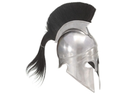 Vidaxl Capacete De Soldado Grego Réplica Larp Aço Prateado