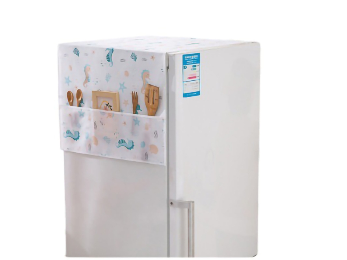 Capuz Anti poeira para Geladeira Peva Protetor À Prova de Óleo e Água com Bolsos 130x55cm | S/MARCA