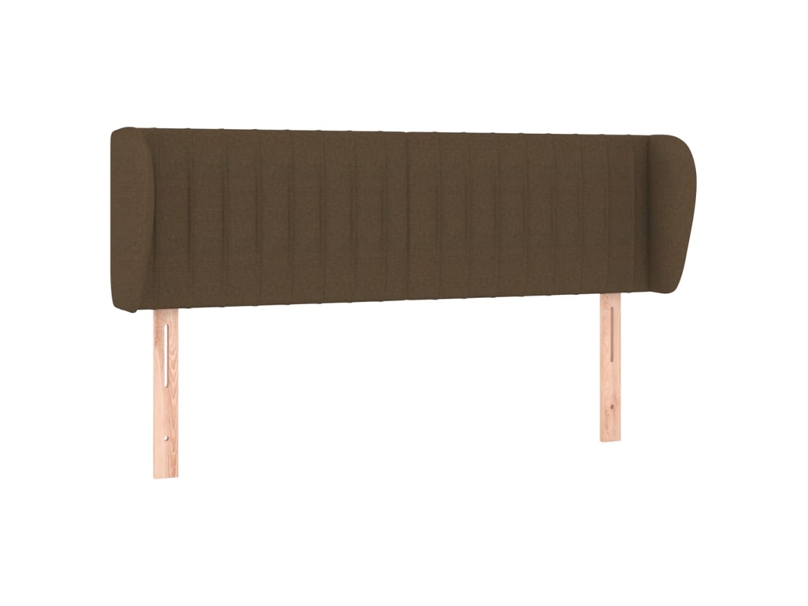 Cabeceira com tecido Abas marrom escuro MAISON EXCLUSIVE (147x23x78 cm)