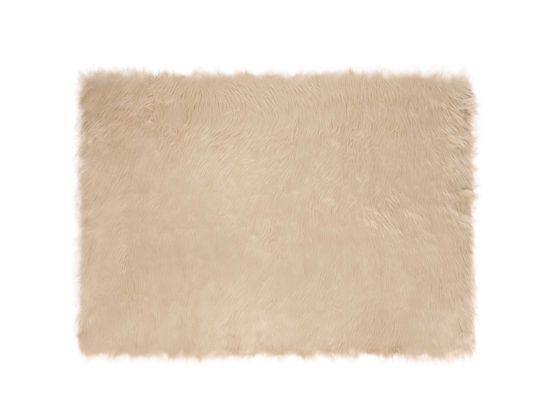 Conjunto 1 Tapete Vidaxl Bege Poliéster (120 X 170 Cm)