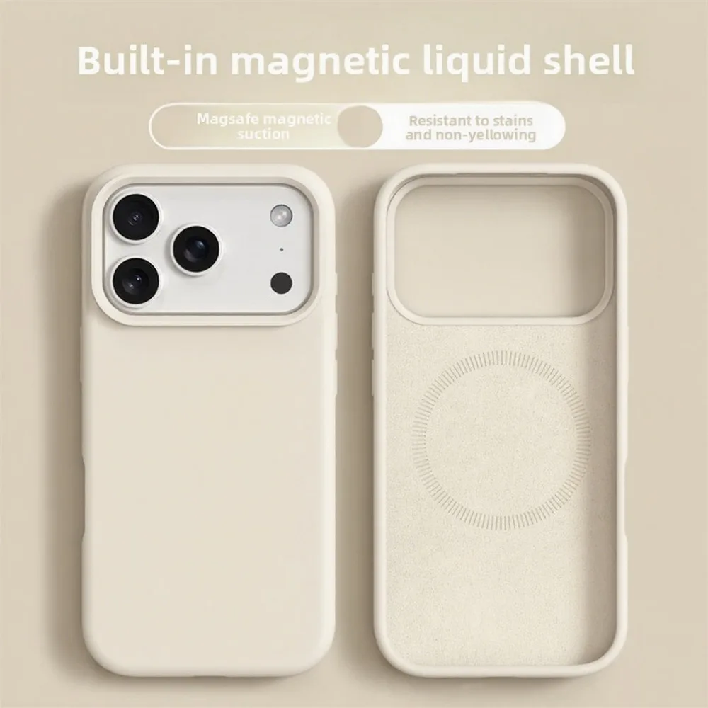 Capa Magsafe De Silicone Líquido Para Iphone (branca, Iphone 15 Plus)