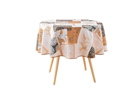 Toalha De Mesa Faya Redonda Manchas Rugas Poliéster Multicor (180 Cm)
