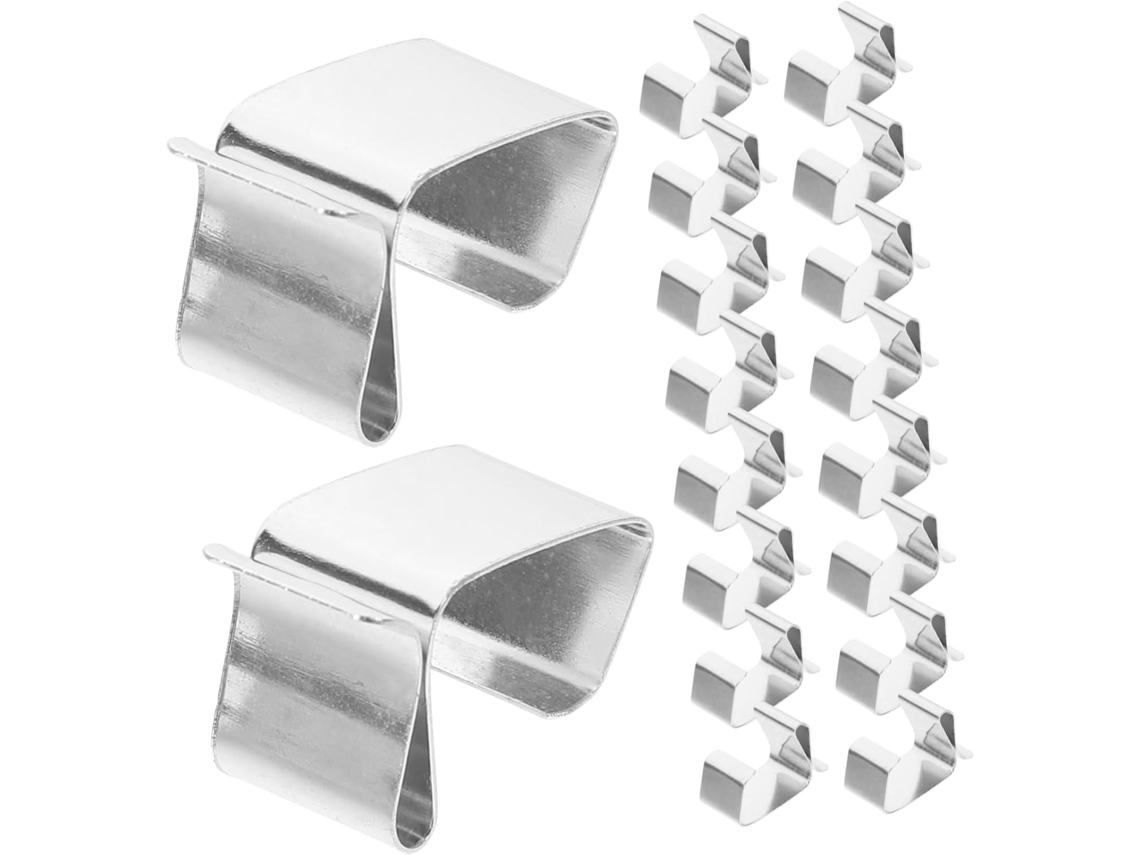 Conjunto De 50 Ganchos Metálicos Para Luzes Natal, Calhas, Clips Ilumi