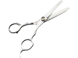 Tesoura De Barbeiro De Aço Inoxidável De 15 Cm (6 Polegadas) Com Lâmina Dupla Para Corte.
