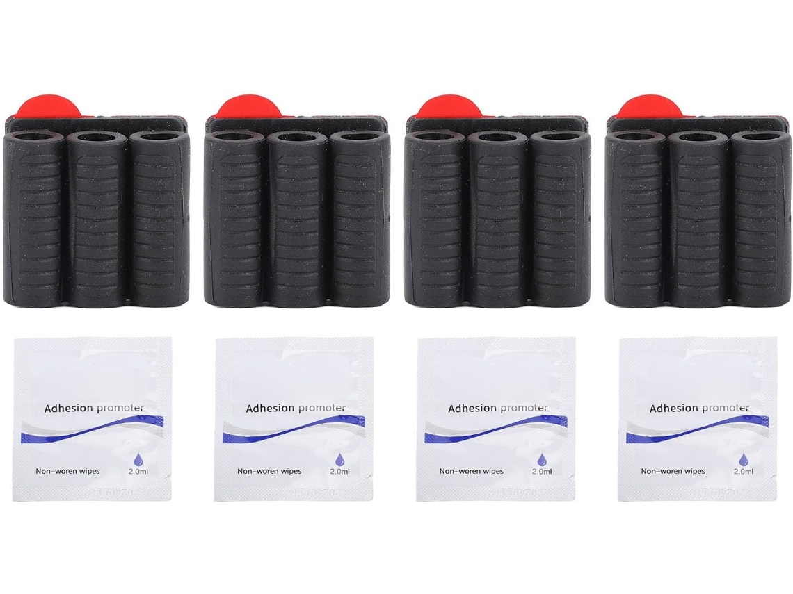 Conjunto Com 4 Mandris De 1/4 Polegada Capa Borracha Adesiva,