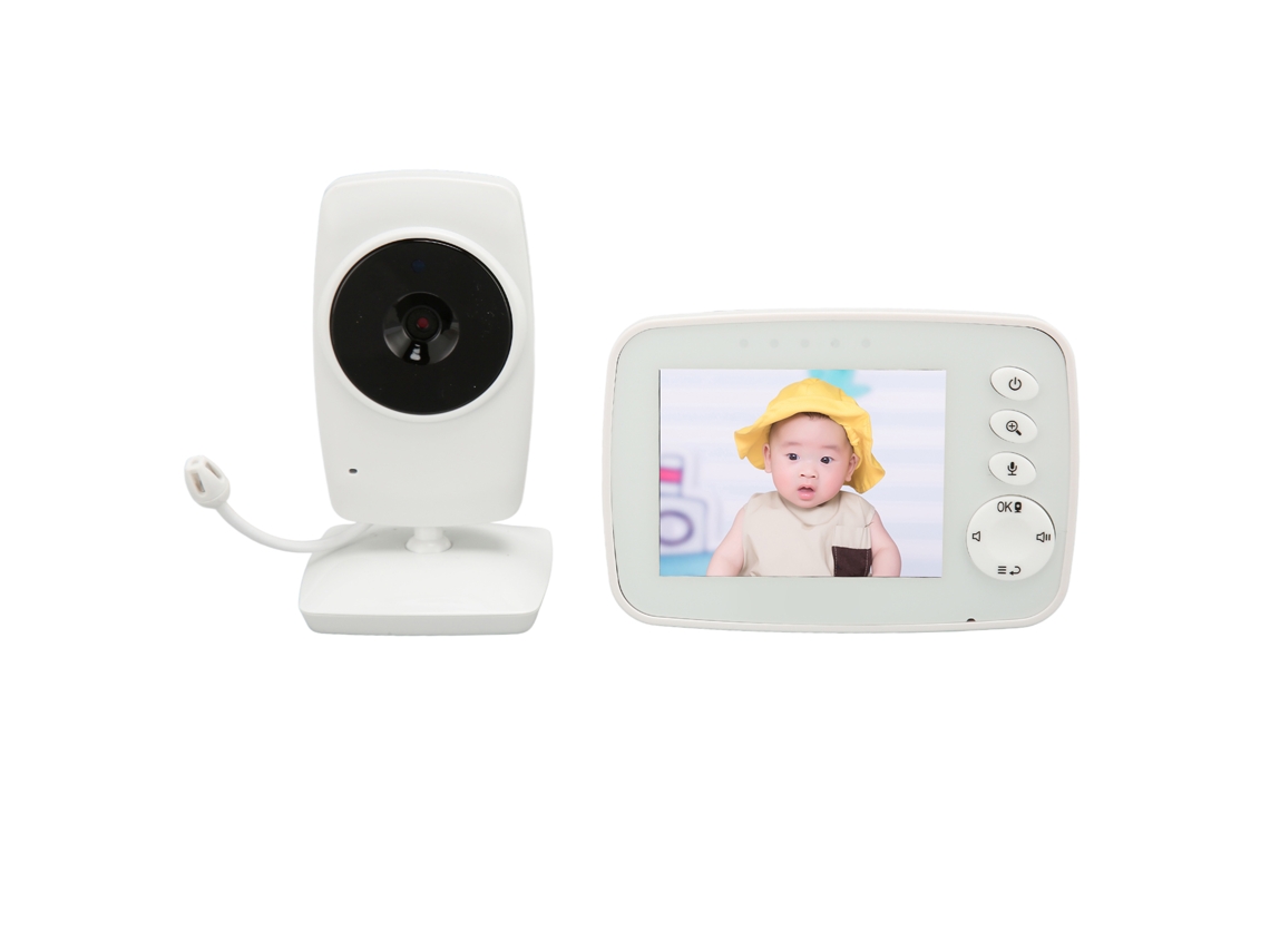 monitor Bebê com Câmera e Áudio Hd 1080p Visão Noturna Sem Fio 3.2 Polegadas Plugue Eu