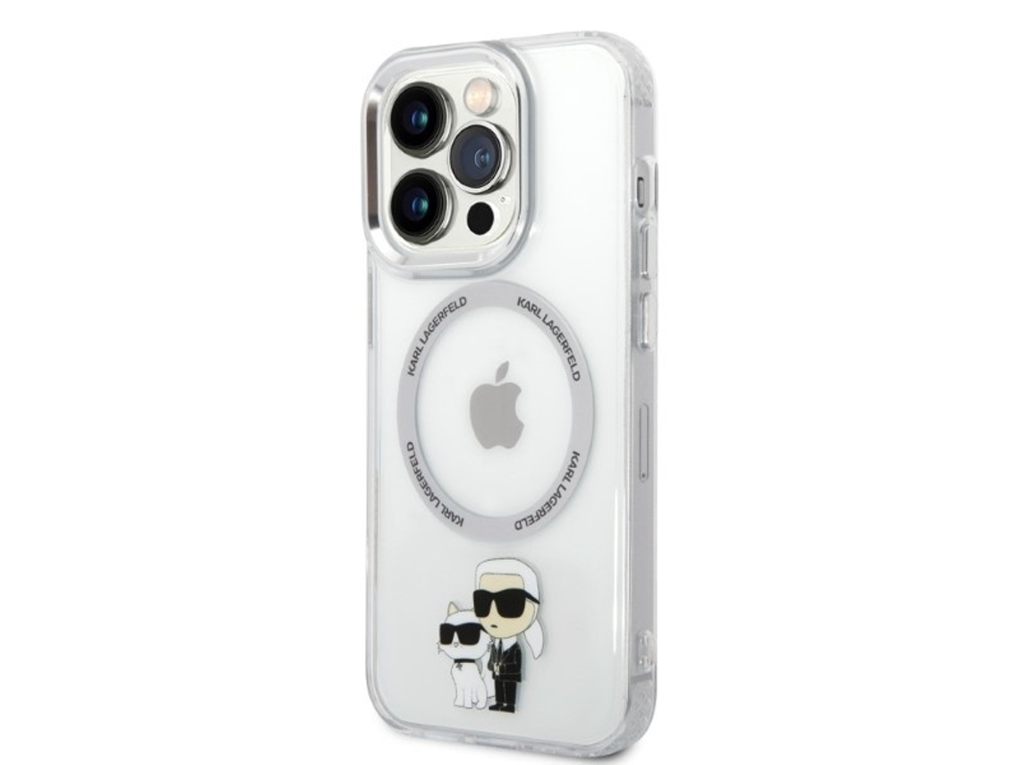 Capa para iPhone 14 Pro KARL LAGERFELD Pele Sintética Rígida Transparente