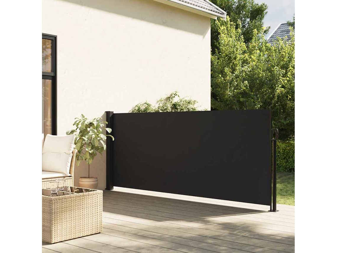 Vidaxl Toldo Lateral Retrátil 100x300 Cm Preto