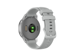 Pulsera Em Silicone Ajustável 20mm Cinza Para O Seu Samsung Galaxy Watch 42mm/garmin Vivoactive 3