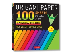 Livro Origami Paper 100 sheets Rainbow Colors 8 1/4quot de Tuttle Studio (Inglês)