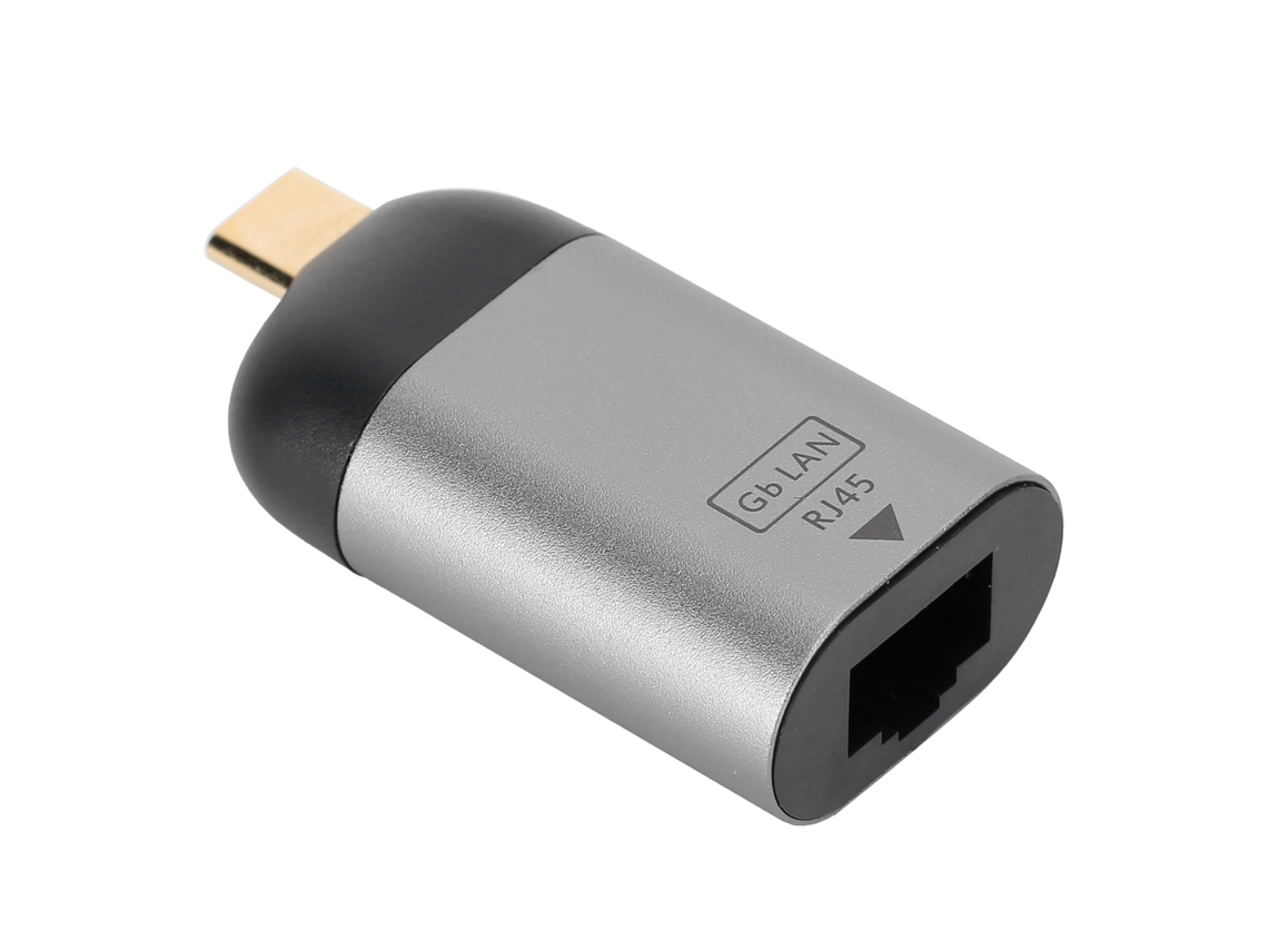 Adaptador de Rede Type C para Gigabit RJ45 com Carcaça em Liga de Alumínio CHABERLU
