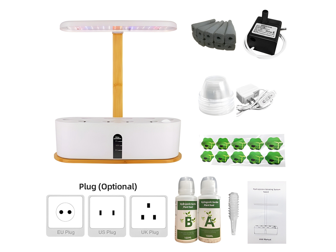 Sistema de Cultivo Hidropônico Indoor 10 Pods Luz Led de Crescimento Full Spectrum 20w | S/MARCA