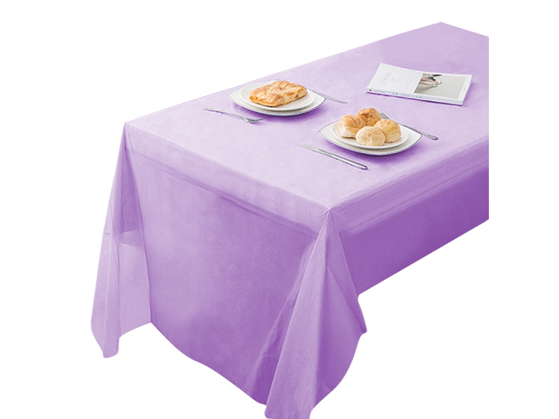 Pacote com 4 Toalhas de Mesa de Plástico 54 X 108 Toalhas de Mesa Descartáveis para Festas Aniversários Casamentos Mesa de Bufê de Natal Roxa