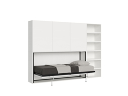 Cama de Solteiro Kando Cinza Composição ITAMOBY Branco (220x100x110cm)
