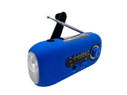 RÁDIO METEOROLÓGICO AQUAFORGE com energia solar, manivela e alerta furacão 2000mah