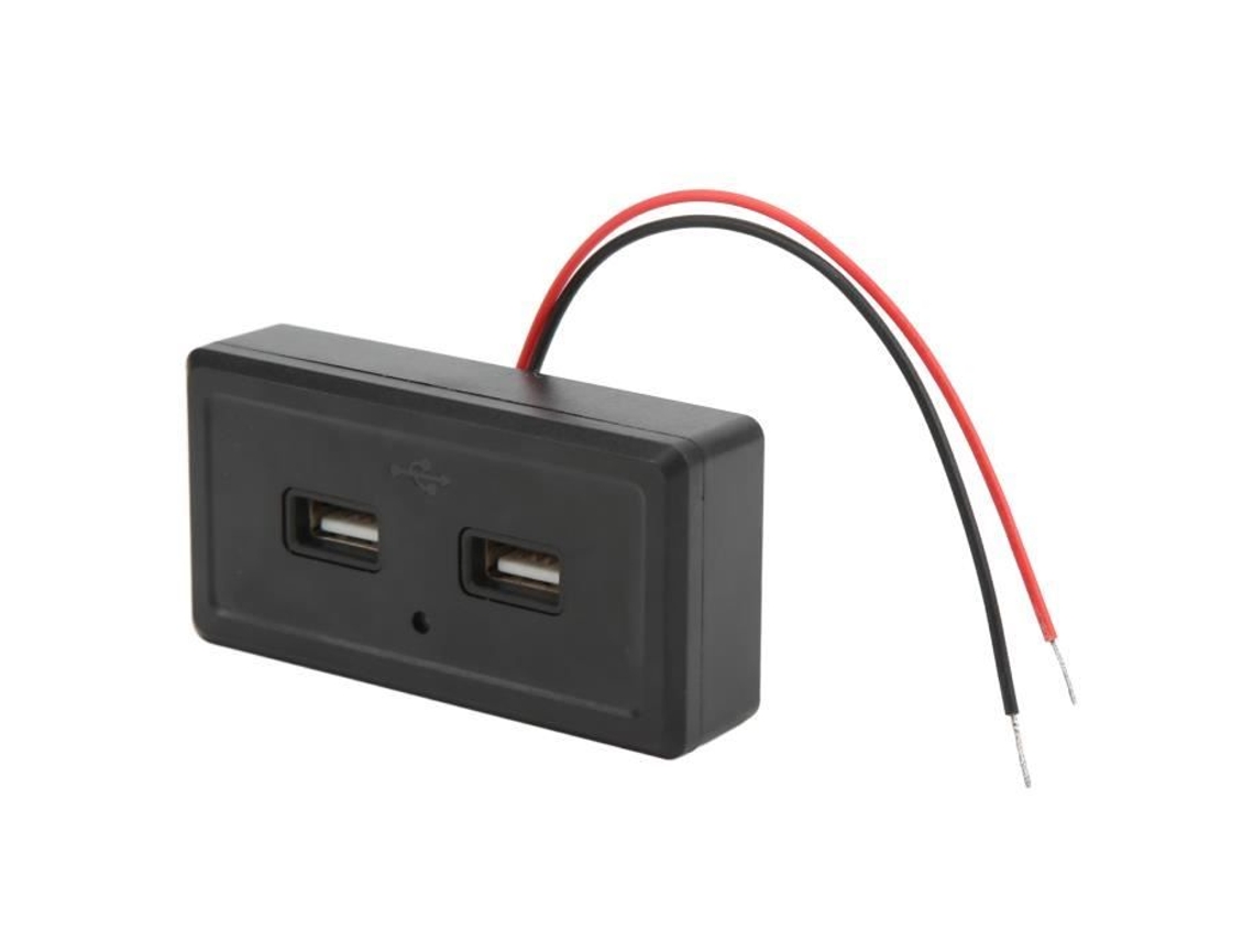 Yosoo painel de tomada de energia usb, painel de carregador usb duplo para rv, entrada 12-24v, modificação universal à prova dágua YOSOO