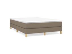 Box Spring Bed Frame, Box Spring Bed Frames Vidaxl Cinzento-acastanhado Tecido (140 X 200 Cm)