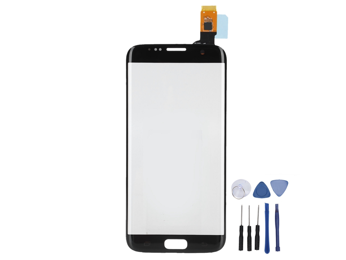 Lente de cristal digital para pantalla táctil Samsung Galaxy S7 Edge con herramientas, negro | S/MARCA