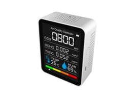 Lurelia Medidor De Qualidade Do Ar Co2, Tvoc, Pm2,5, Pm1,0, Pm10, Temperatura, Humidade, Branco