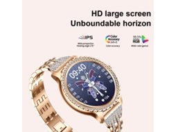 Relógio Inteligente Mulher EOOCOO com Diamantes, monitoramento de Saúde e bateria integrada