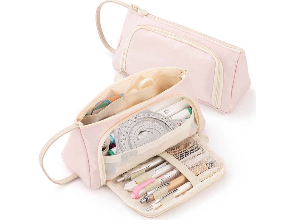 Bolsa Para Canetas De Capacidade Grande Fashion Multifuncional Rosa Tipo 16
