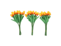 30 Tulipas Artificiais LAXISCREED Vermelho por do Sol