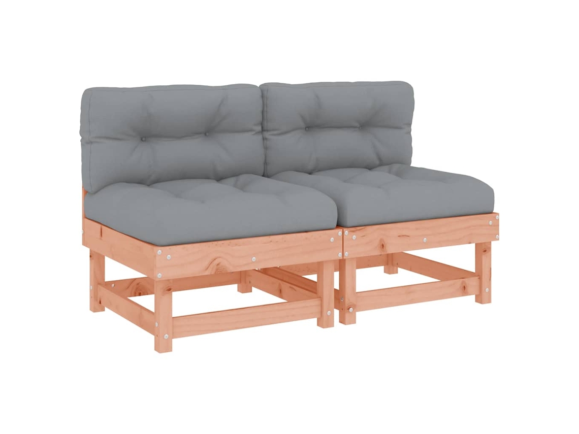 Maison Exclusive - Sofás De Centro Com Almofadões 2 Pcs Madeira De Douglas Maciça