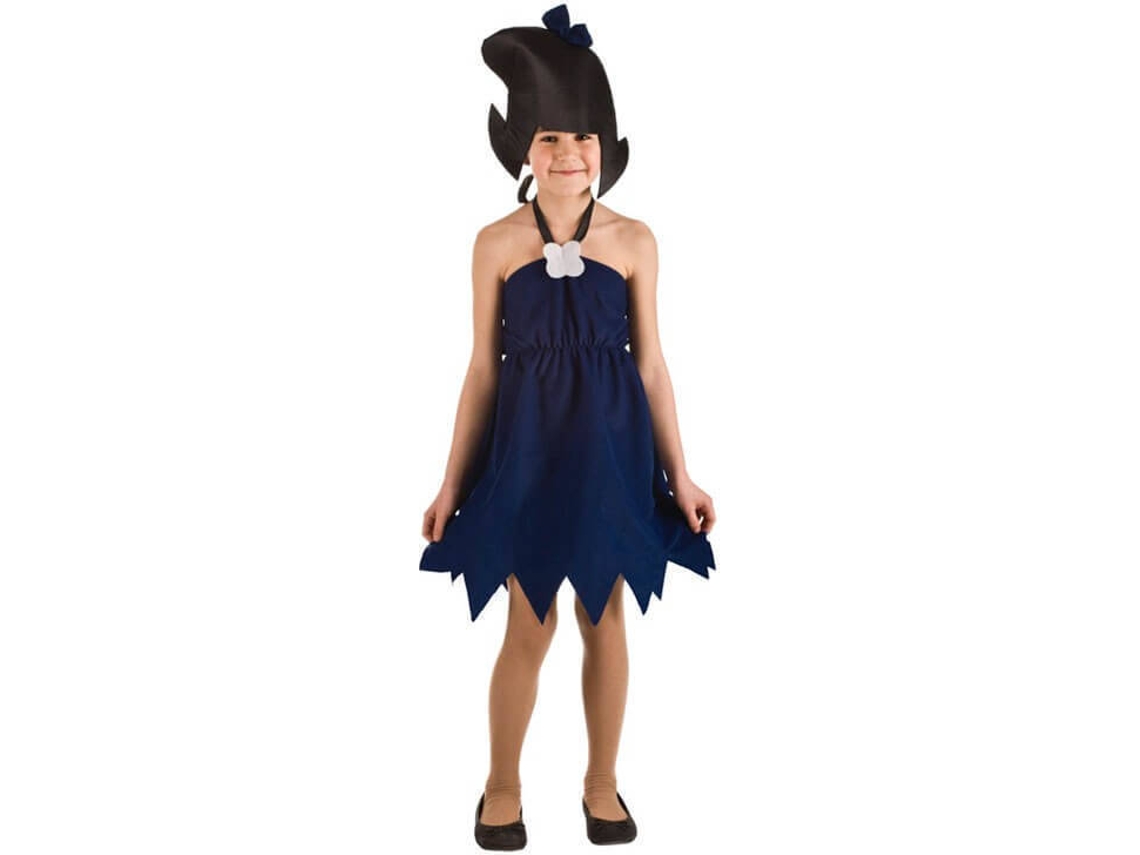 Fato de Menina DISFRAZZES Mulher Das Cavernas Bea Azul E Preto (Tam: 3 a 5 anos)