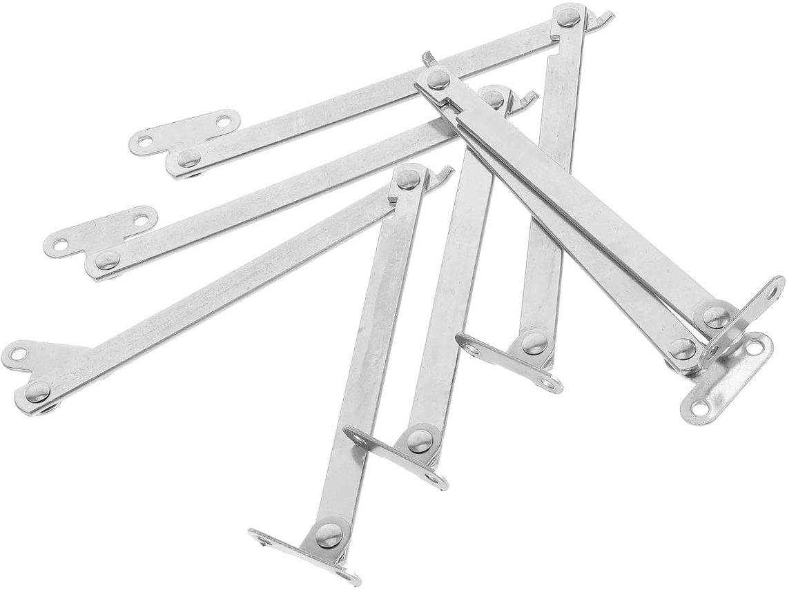 Dobradiças De Ferro Com Fechamento Suave Mobestech 4 Peças Suporte Ajustável Para Tampa Dobrável, Ideais Para Portas De