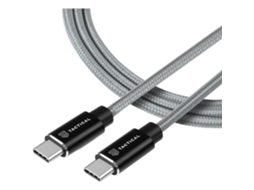 Cabo Tático Rápido de Aramida USB-C/USB-C 100W 20V/5A 2m Cinza Tático