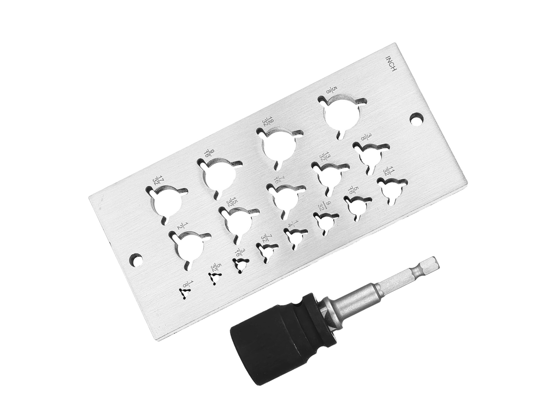 Laxiscreed Placa Guia De Corte Para Dados Em Aço Inoxidável Com 19 Furos E Compatibilidade Imperial