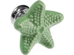 Puxador De Cerâmica Em Formato Estrela Do Mar Supvox Para Móveis, Gavetas E Armários, Cor Verde, Ideal Para Cozinha E