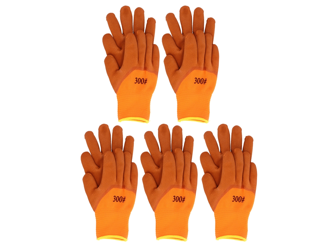 5 Pares Luvas de Trabalho de Inverno Náilon Resistente Ao Desgaste Quentes Termais Aprofundadas S/MARCA