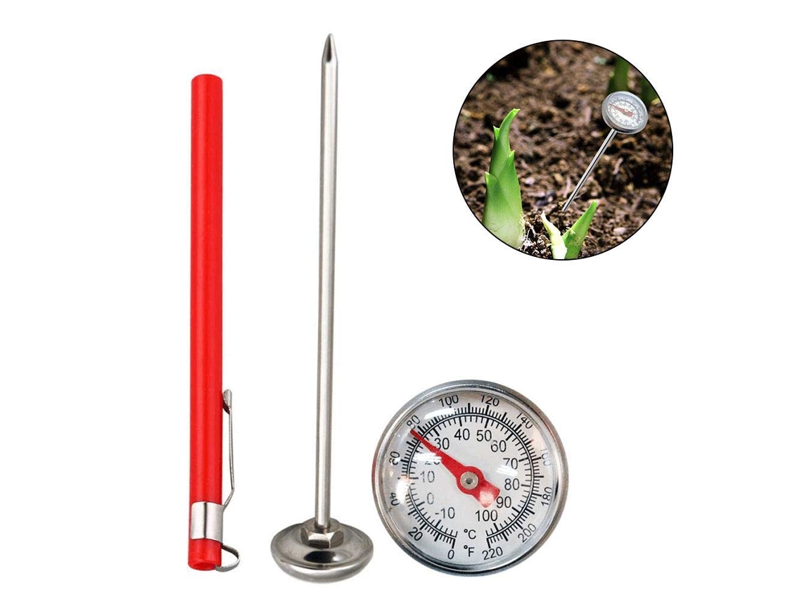 Termômetro De Aço Inoxidável Para Alimentos, Leite, 0 100℃, Cozinha, 127 Mm Aquaforge