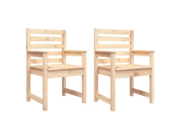 Garden Chair, Garden Chairs Vidaxl Marrom Madeira De Pinho (60 X 48 X 91 Cm)